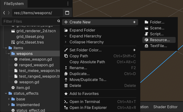 create weapon file system