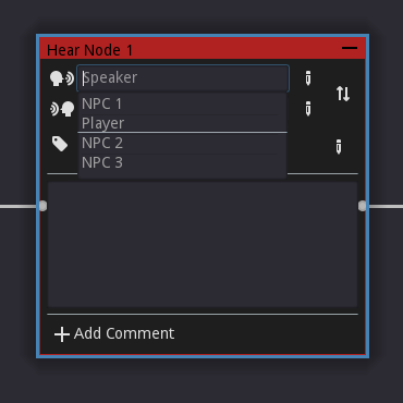 new actor dropdown